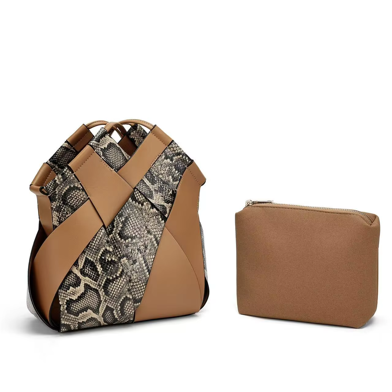 Sac à main décontracté à la mode Style de rue matériau PU fermeture en forme de seau sac pour femme de taille moyenne