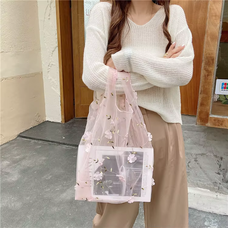 Sac à provisions pliable et réutilisable pour femme