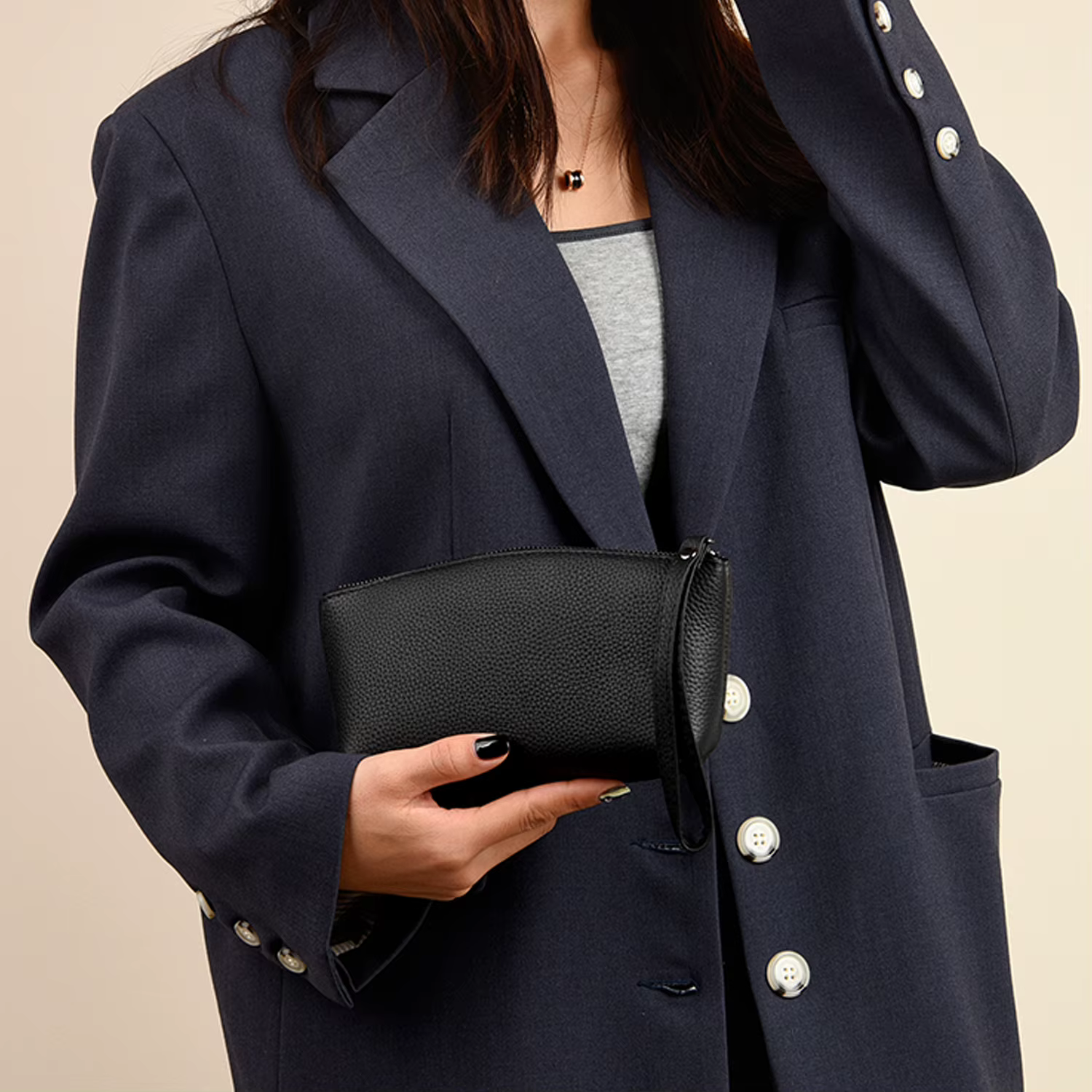 Sac à main en cuir véritable pour femme
