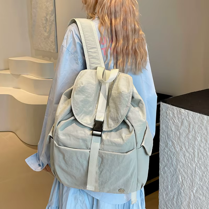 Sacs à dos en Nylon de couleur unie pour femmes