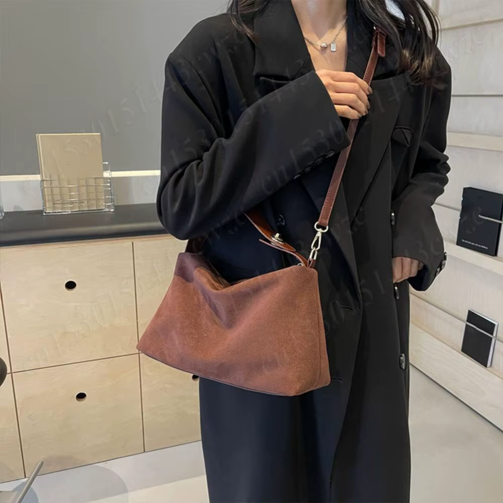 Sac à main hobo en daim pour femme