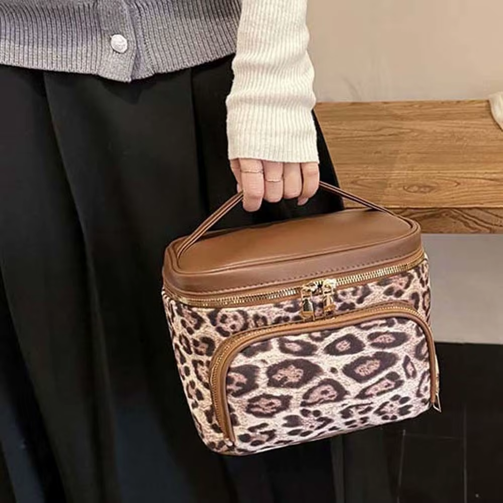 Sac à main imprimé léopard