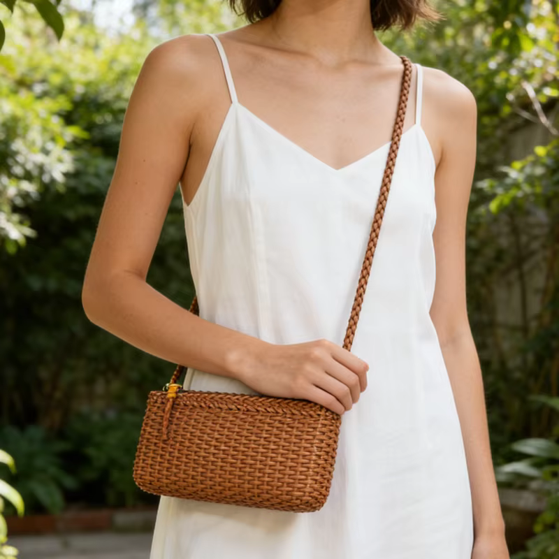 Sacs à main tissés en cuir