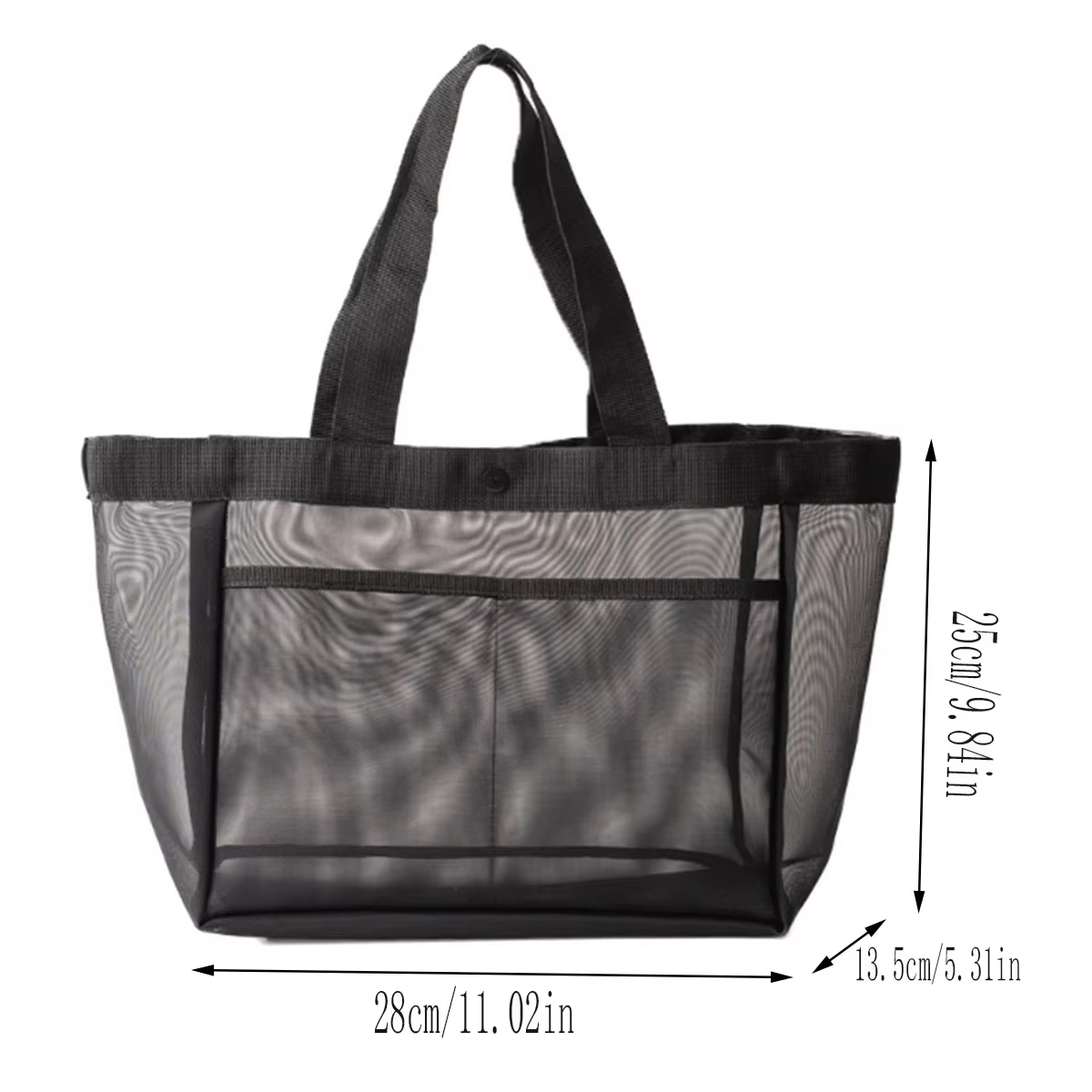 Sac à main en gaze de couleur unie