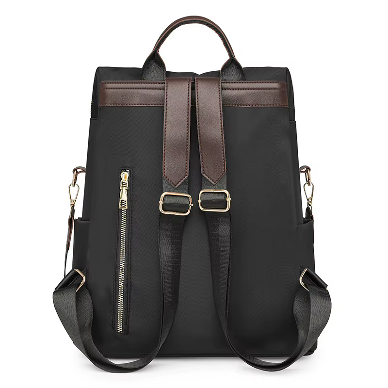 Sac à dos matelassé en cuir brodé pour femmes