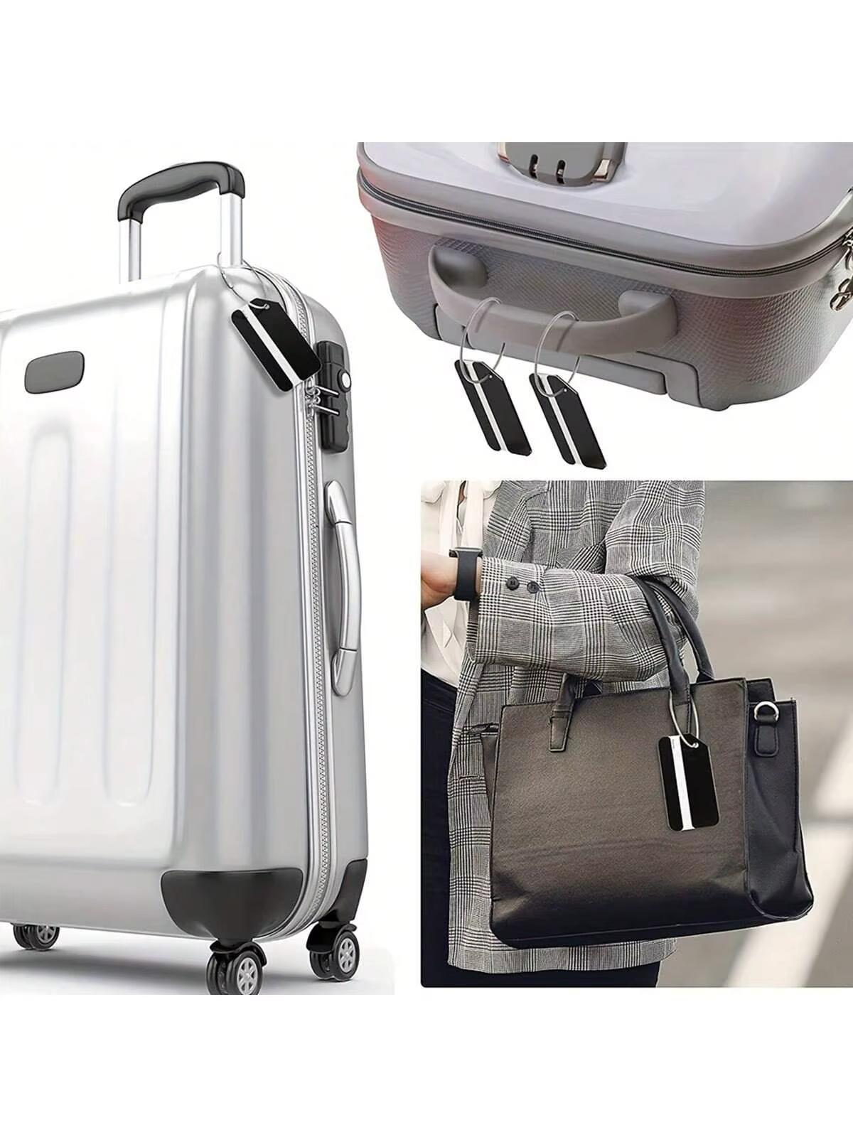 Étiquettes de bagages personnalisées en aluminium