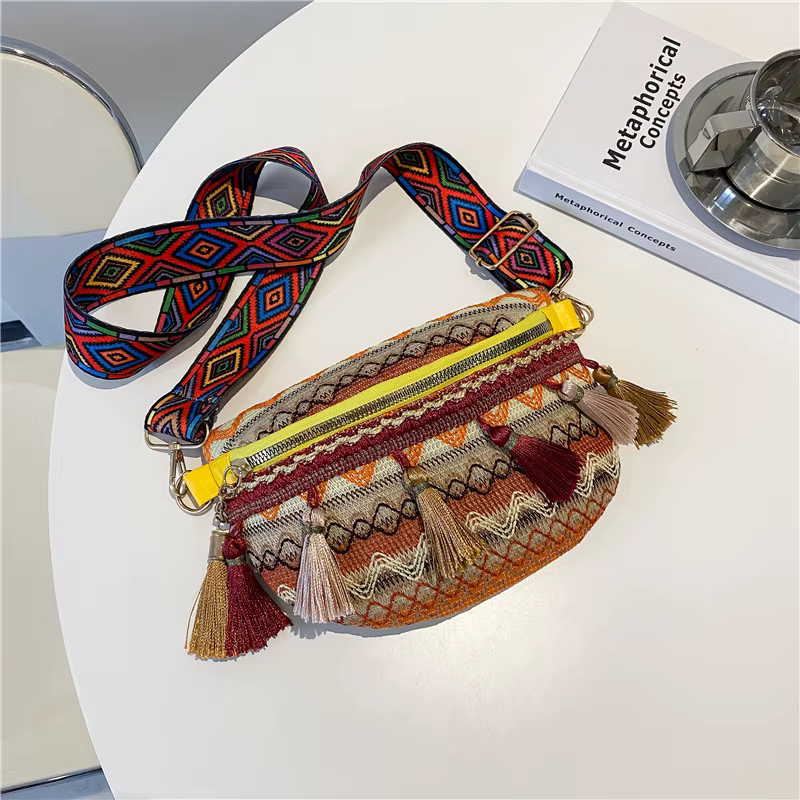 Sacs de taille de Style folklorique pour femmes avec sangle réglable