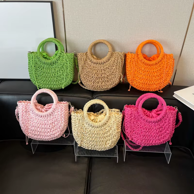 Sac à main en rotin tissé à la main pour femmes