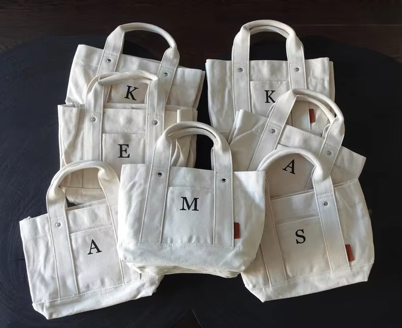 Mini sac fourre-tout bateau en toile personnalisé