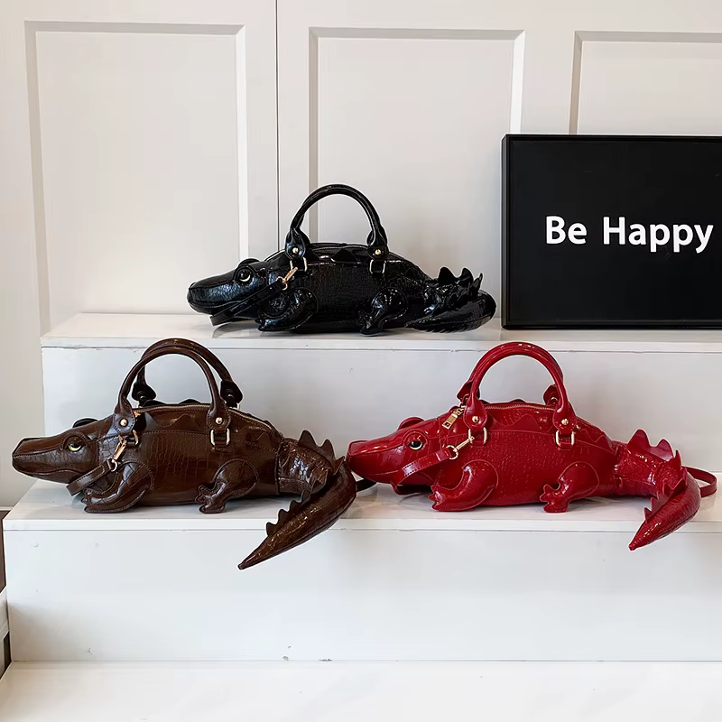 Sac à main créatif en forme de Crocodile