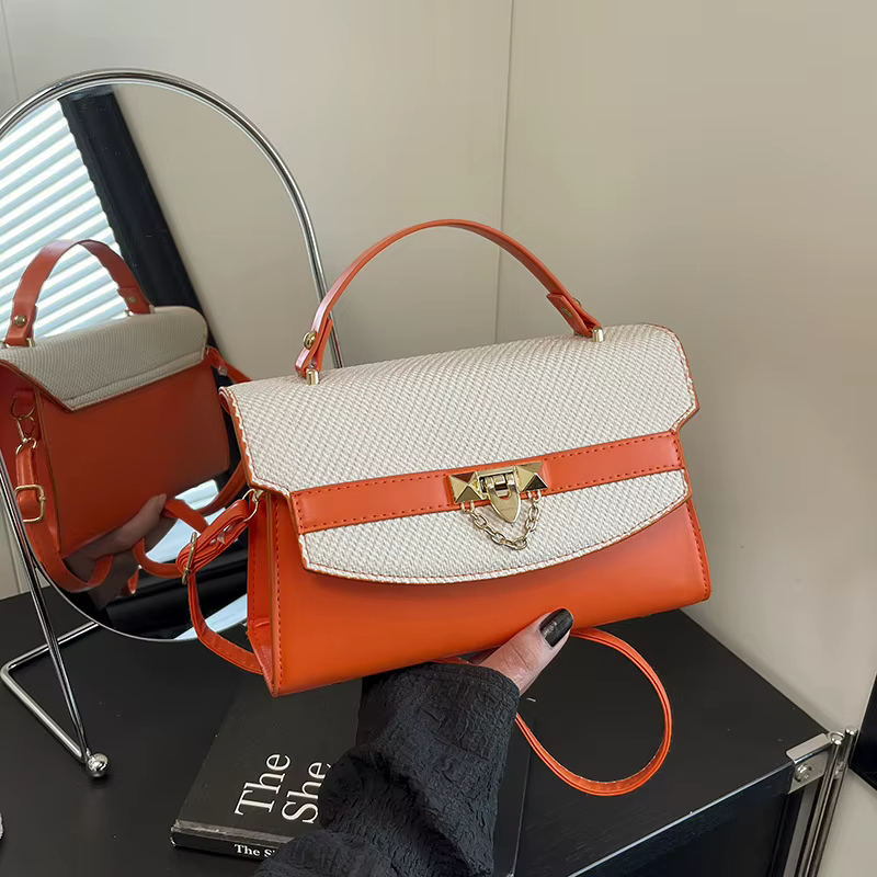 Sac Kelly Color-Block Nouveauté Été 2026 – Sac à Main Fourre-tout Petit Sac Bandoulière Haut de Gamme Tendance pour Femme