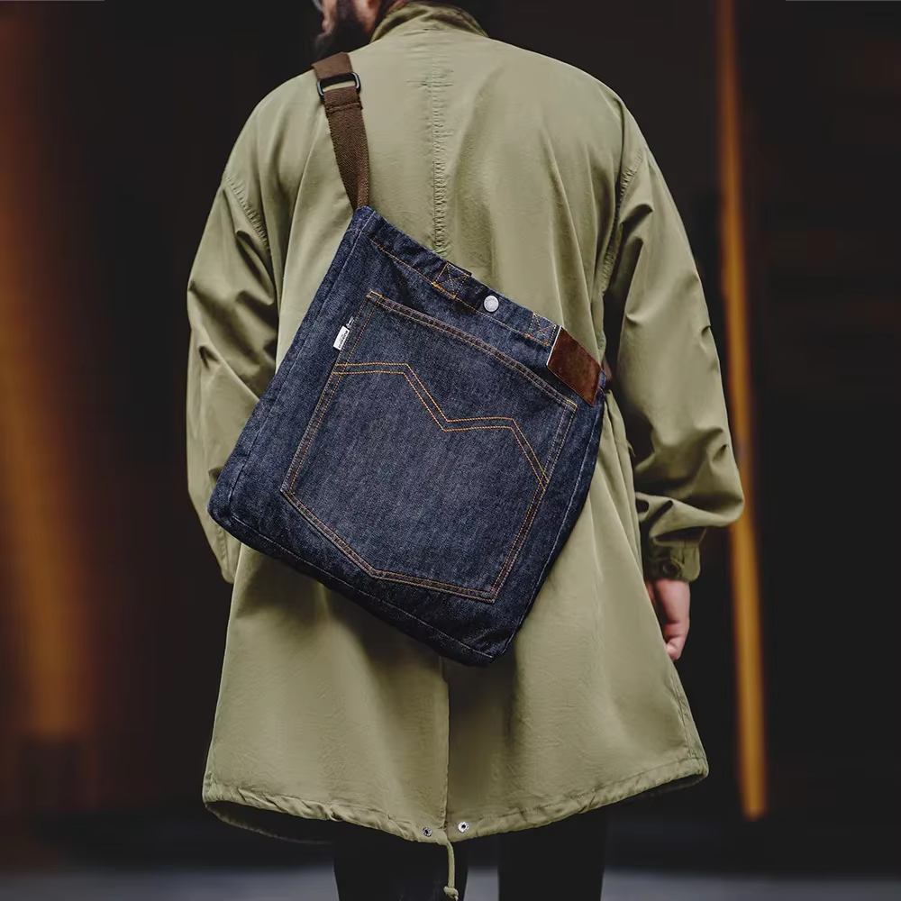 Maden Retro 14oz Denim sacs unisexe unique épaule