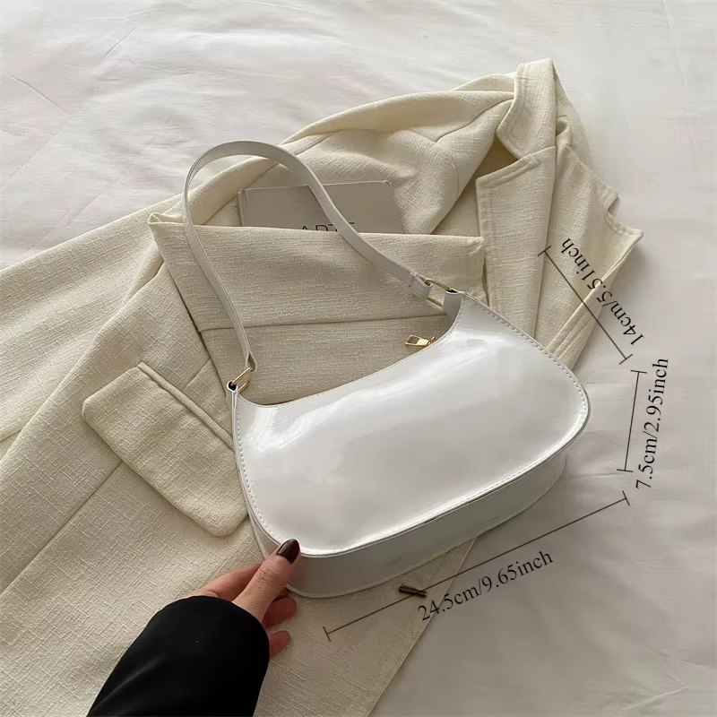 Sac à bandoulière de couleur unie pour femmes