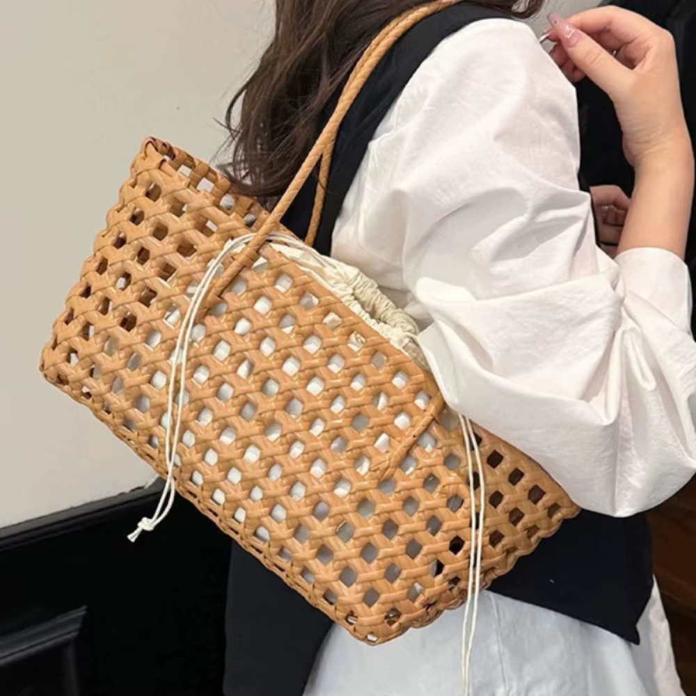 Sac à main en paille tressé à la main pour femme