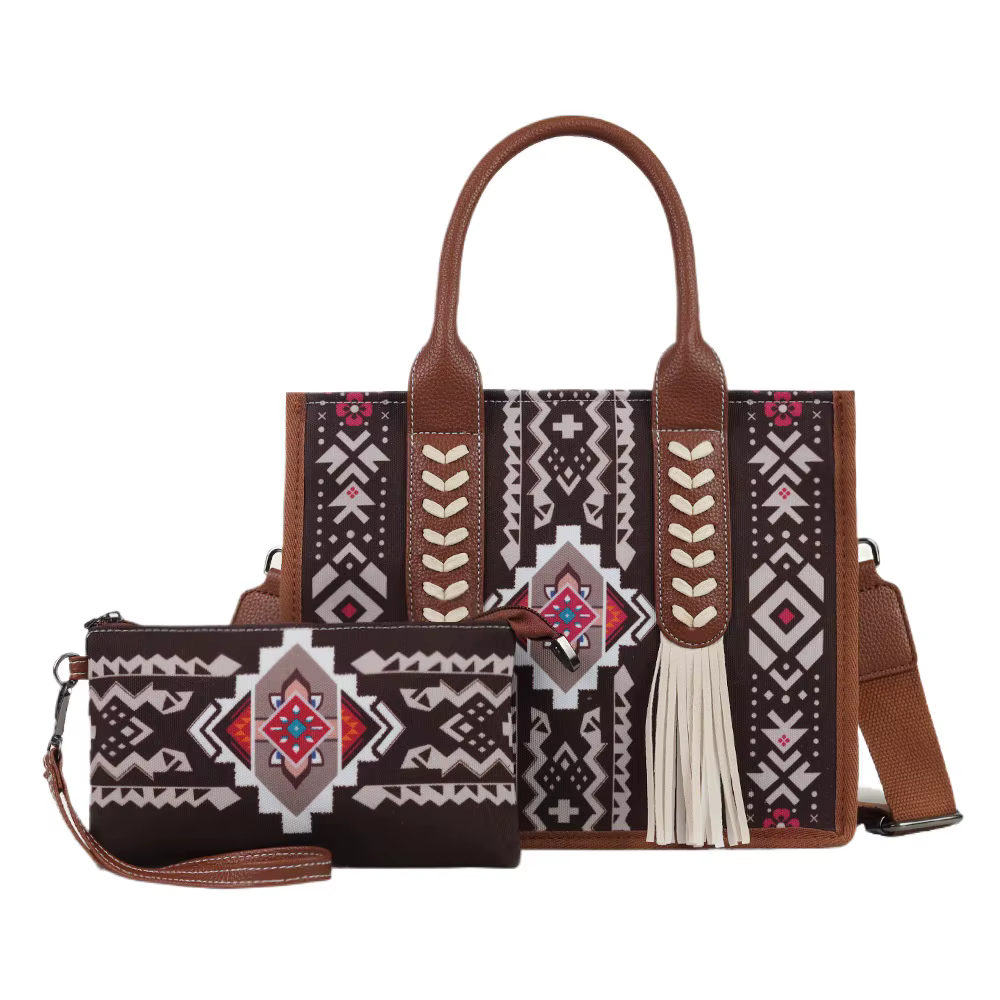 Sac fourre-tout bohème en toile pour femme