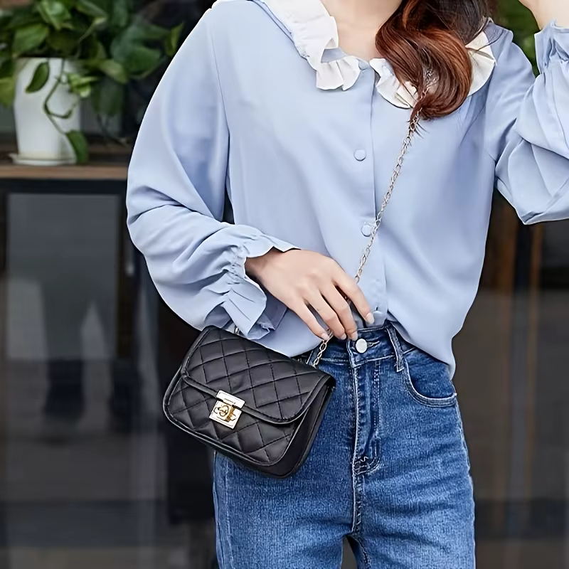 Nouveau sac à rabat matelassé B-Lock tendance et décontracté pour femme