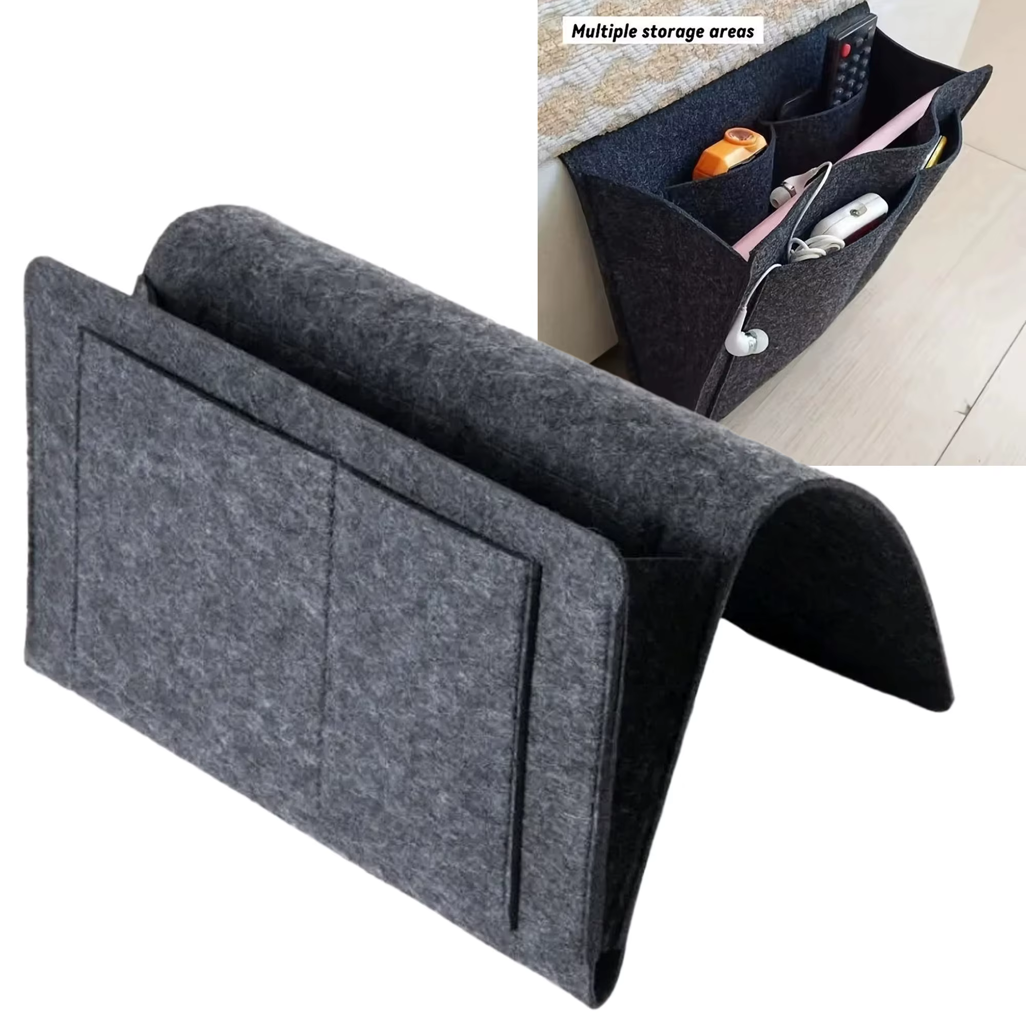Sac de rangement suspendu en feutre pour dortoir