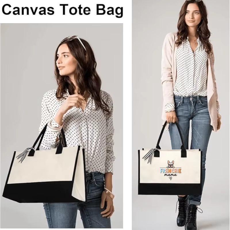 Sac à main bouledogue français maman