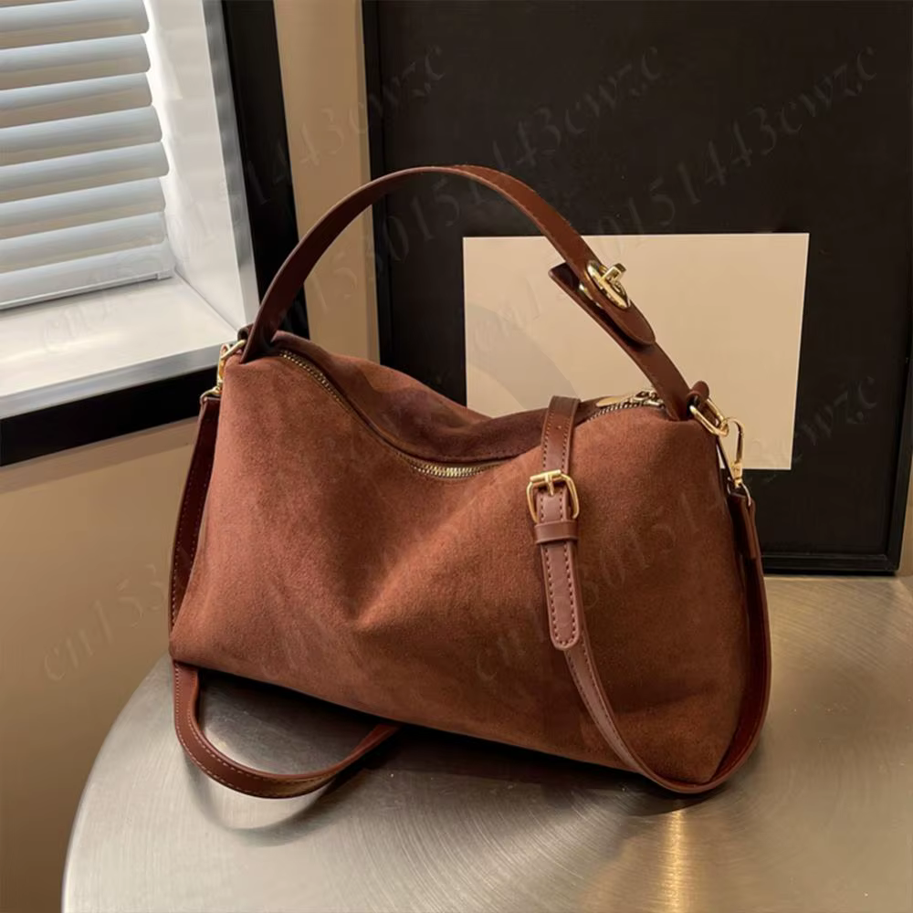 Sac à main hobo en daim pour femme