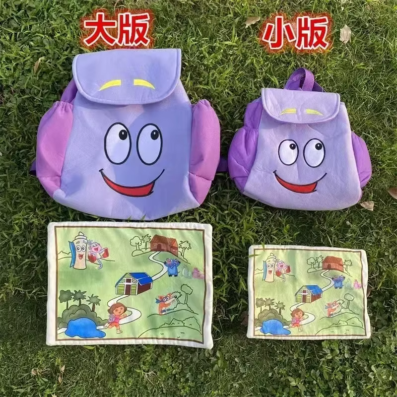 Sac à dos Kawaii Dora l'exploratrice avec une carte