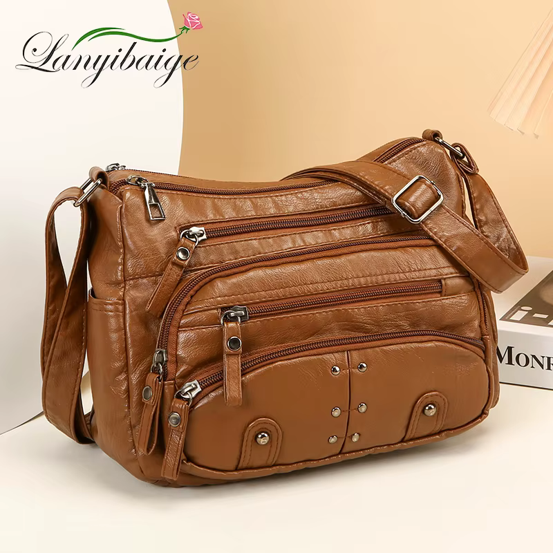 Sac à main en cuir véritable pour femmes