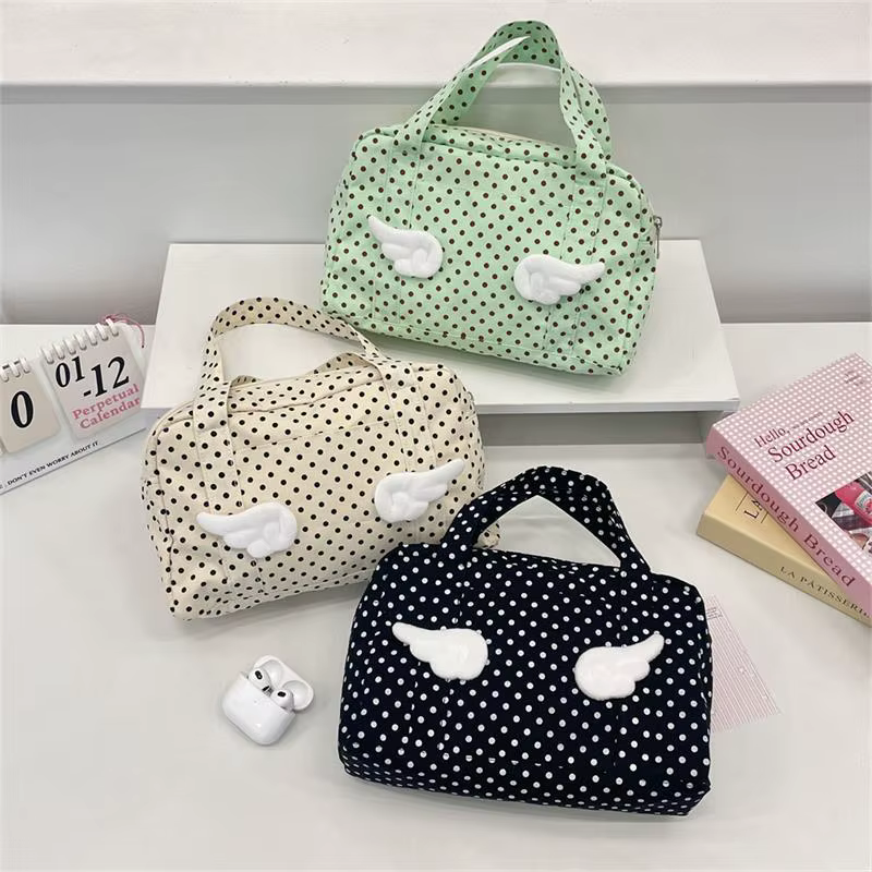 Sac à main ailes à pois mignon