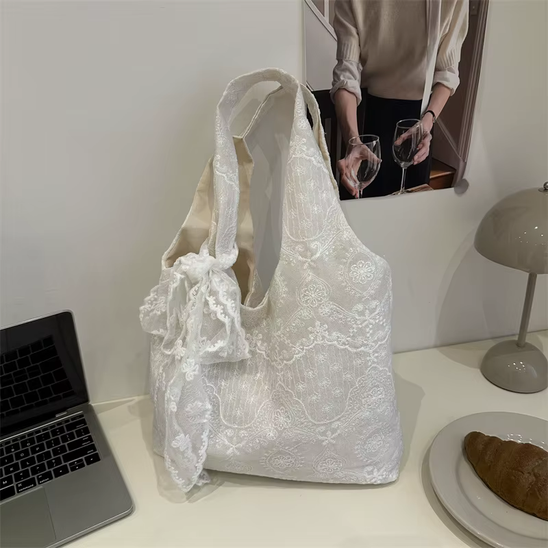 Sacs à bandoulière brodés en dentelle pour femmes