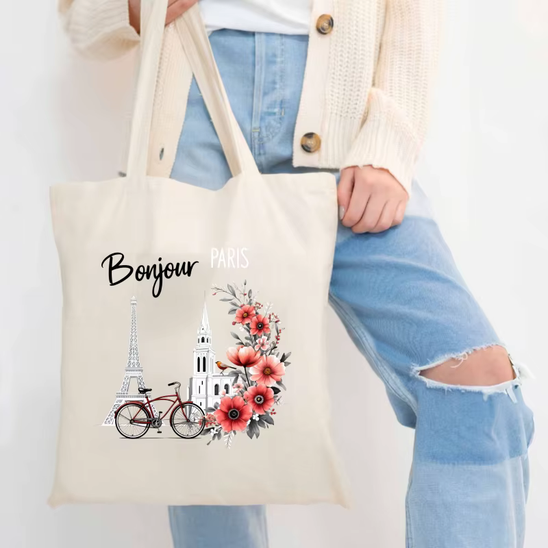 Sac fourre-tout en toile crème