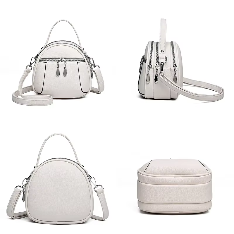 2024 New Authentic Brand Women's Shoulder Bag Soft Leather Girls Handbag Fashionable Simple Female Crossbody Bolsas