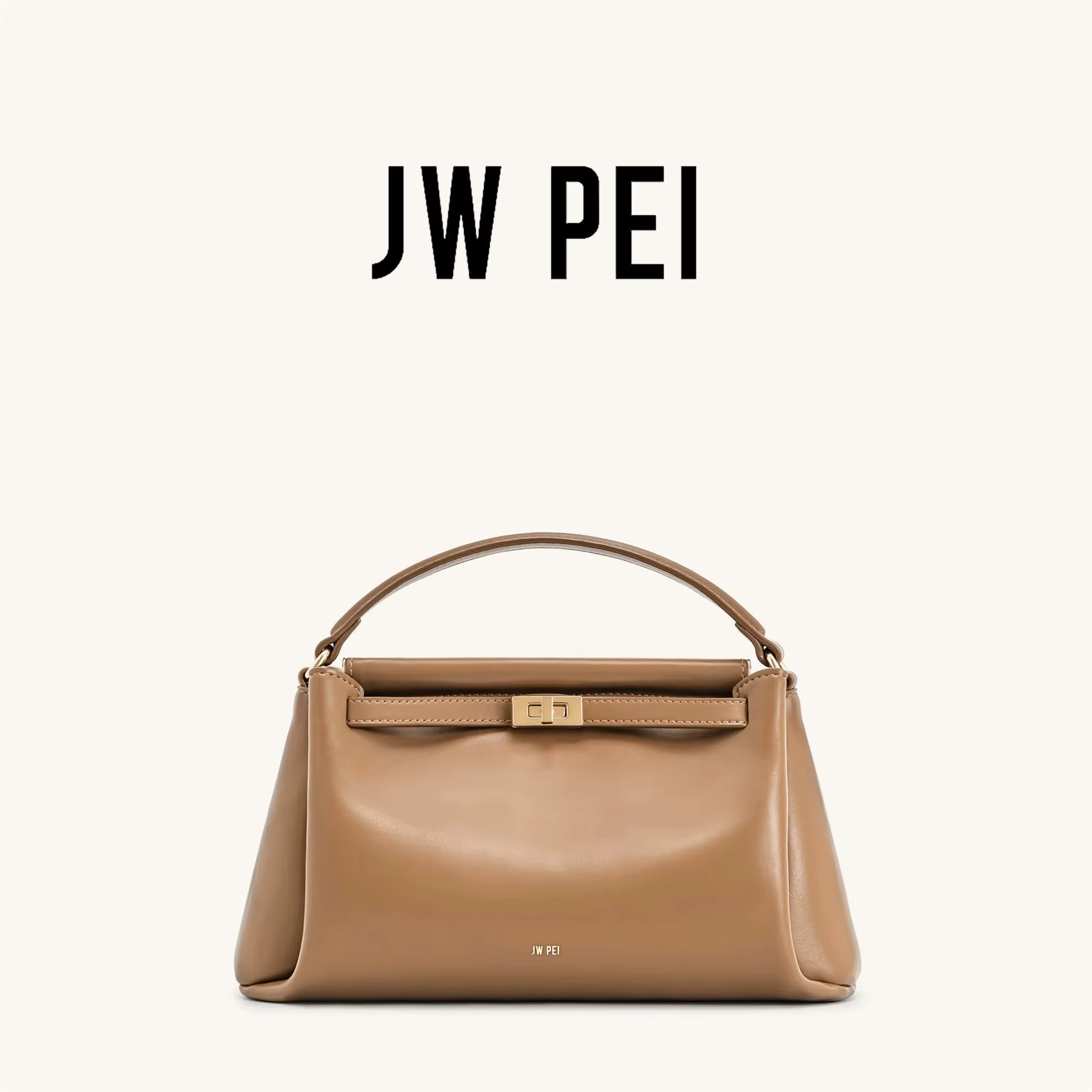 Sac à main JW PEI Lock 2026 Nouveau Sac bandoulière carré petit format pour femme en cuir végétalien écologique avec