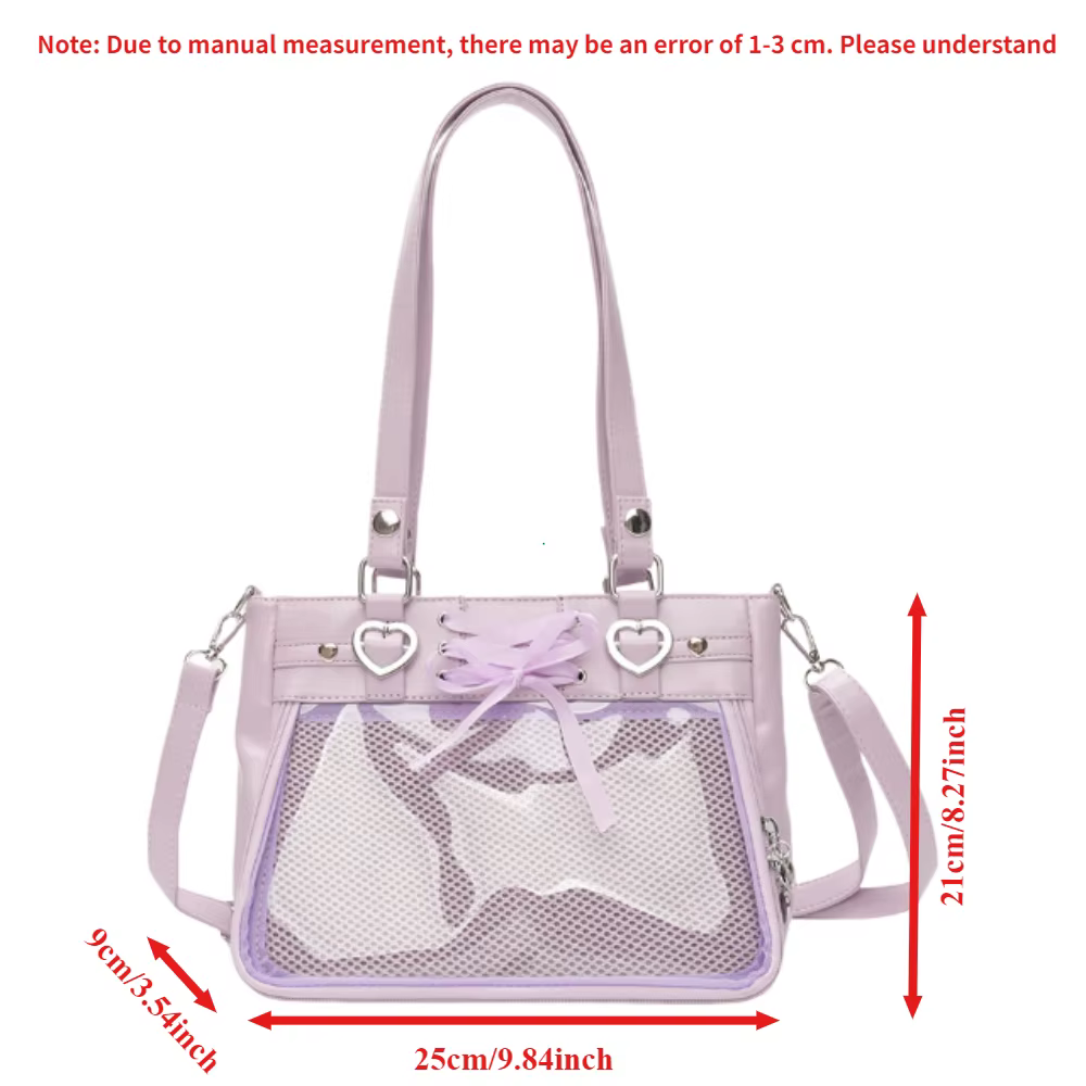 Italife petit sac Ita rouge à bandoulière avec ruban femmes Kawaii clair mignon sac