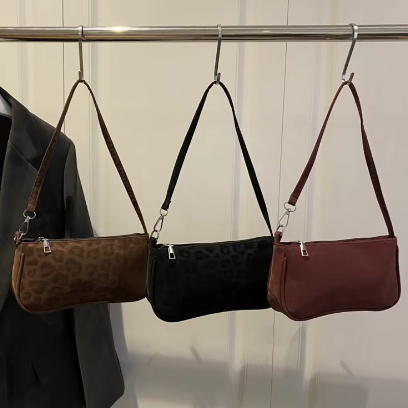 Sac à bandoulière rétro imprimé léopard