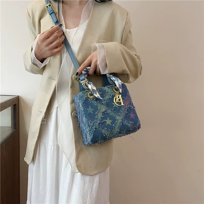 Y2K – sac à main étoile en Denim pour femmes