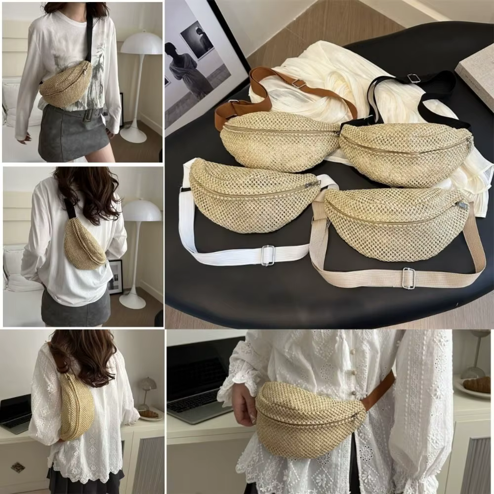 Sac banane tressé de vacances