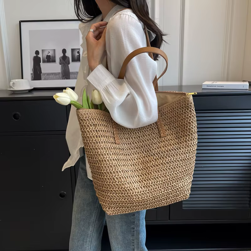Sac à main à bandoulière tissé à la main pour femmes