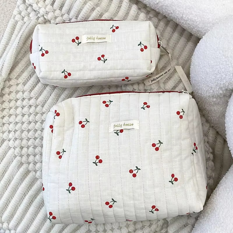 Sac de rangement de voyage en coton matelassé pour femmes