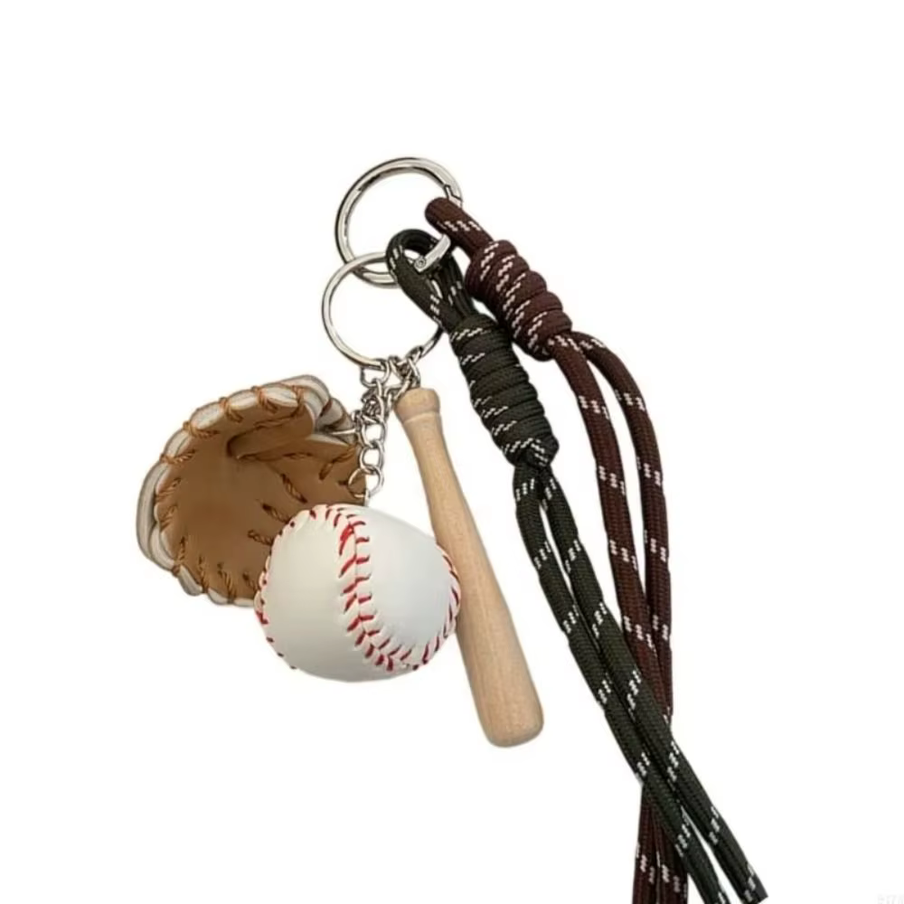 Breloques de sac, pendentif en corde tressée de Baseball, Style Miu, corde tressée, breloques de sac, porte-clés, décoration de sac, porte-clés de voiture