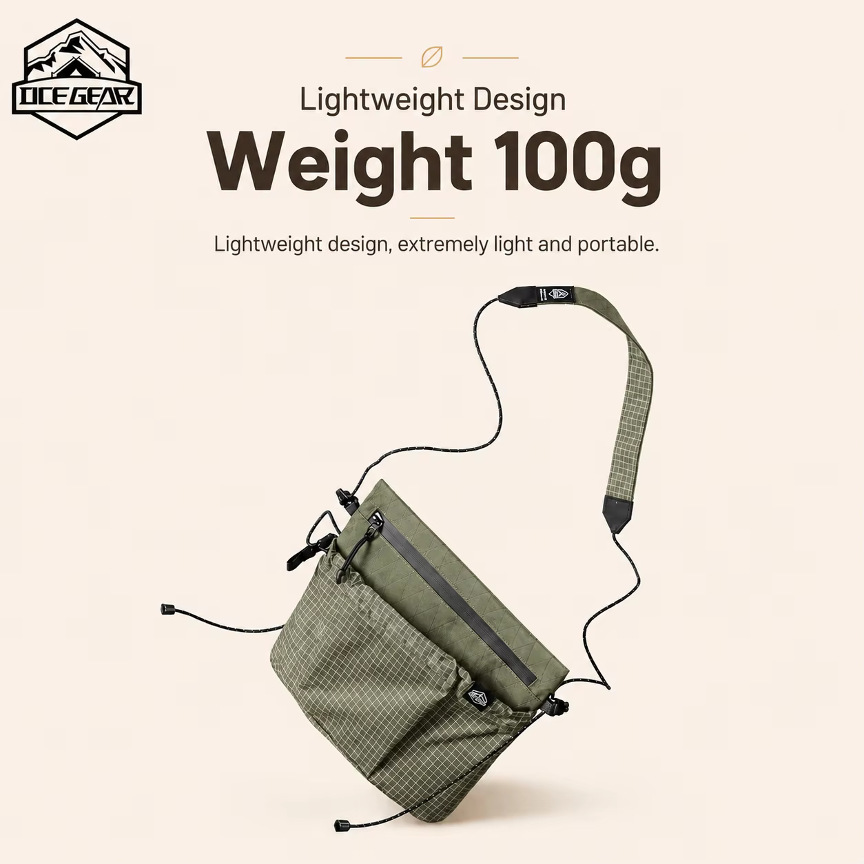 Sac à bandoulière léger imperméable X Pac en Nylon Ripstop petit sac