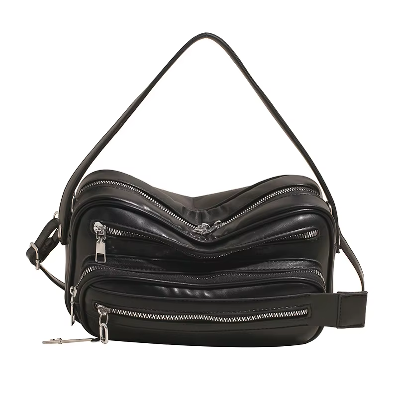 Sac messager en cuir PU souple pour femmes