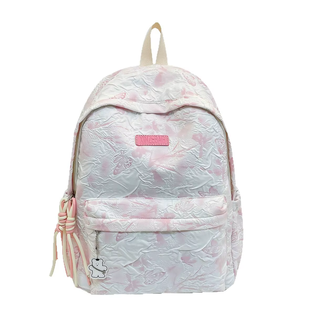 Mode décontracté doux polyvalent sac à dos pour les filles étudiants Niche grande capacité en plein air Double sacs à