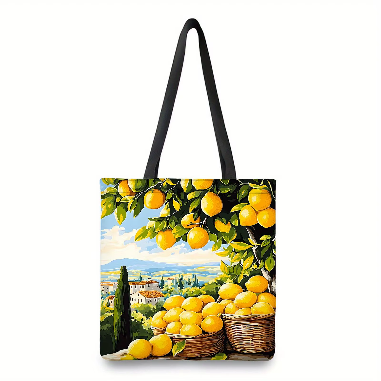 1pc Lemons Tote Bag - Sturdy
