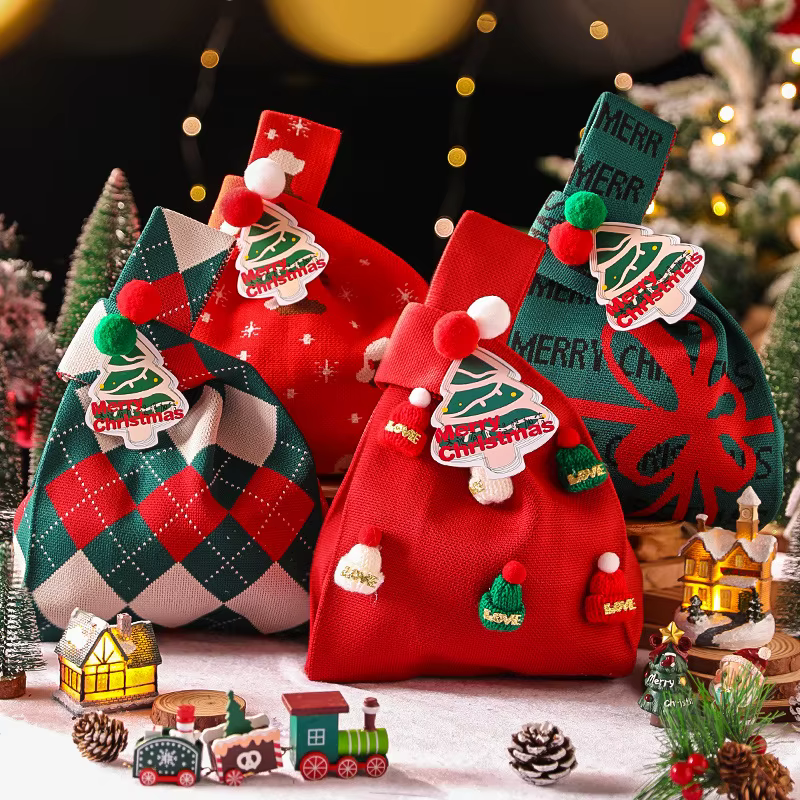Sac à main en tricot de Noël pour femmes et filles