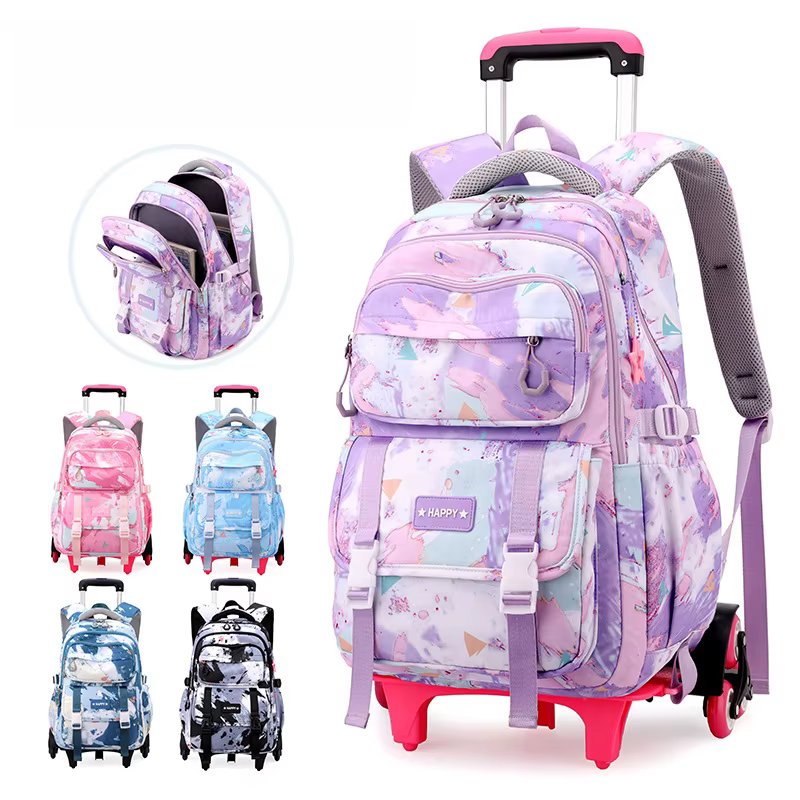 Sac à dos scolaire à roulettes pour enfants