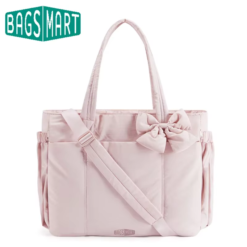 BAGSMART sac fourre-tout rembourré avec nœud décontracté matelassé
