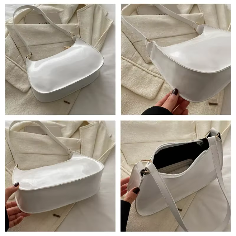 Sac à bandoulière de couleur unie pour femmes