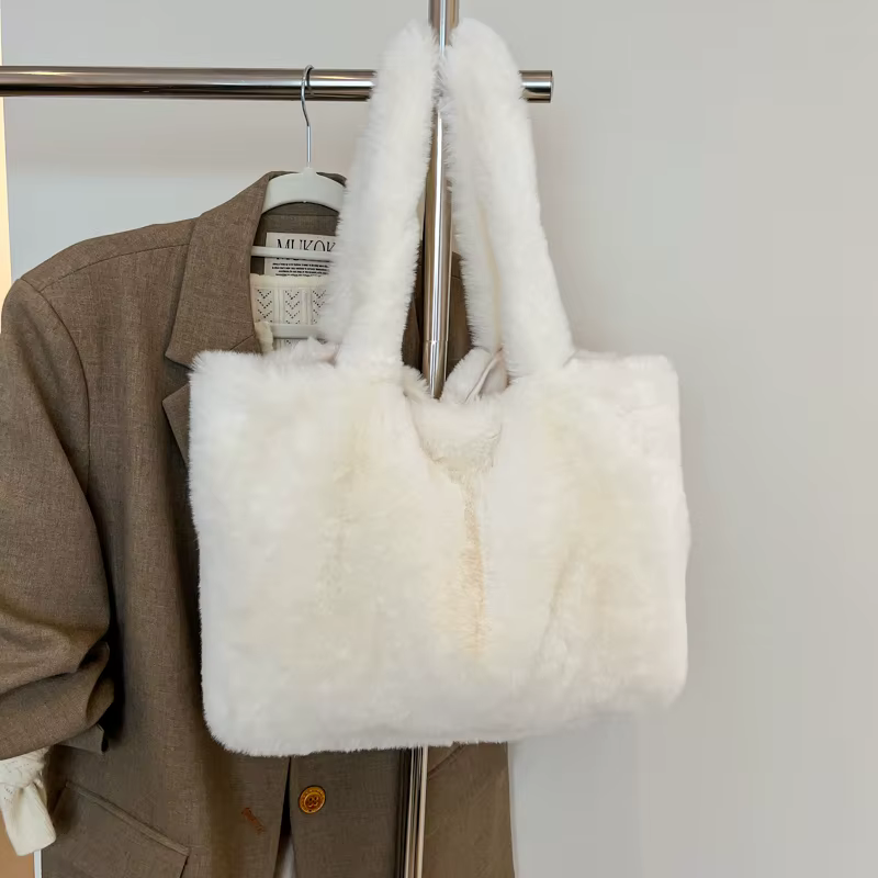 Velours couleur unie moraillon concis fourre-tout décontracté 2025 hiver doux Simple sacs de haute qualité Durable