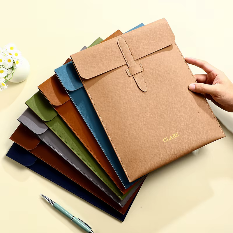 Sac à documents personnalisé en cuir pour bureau d'affaires