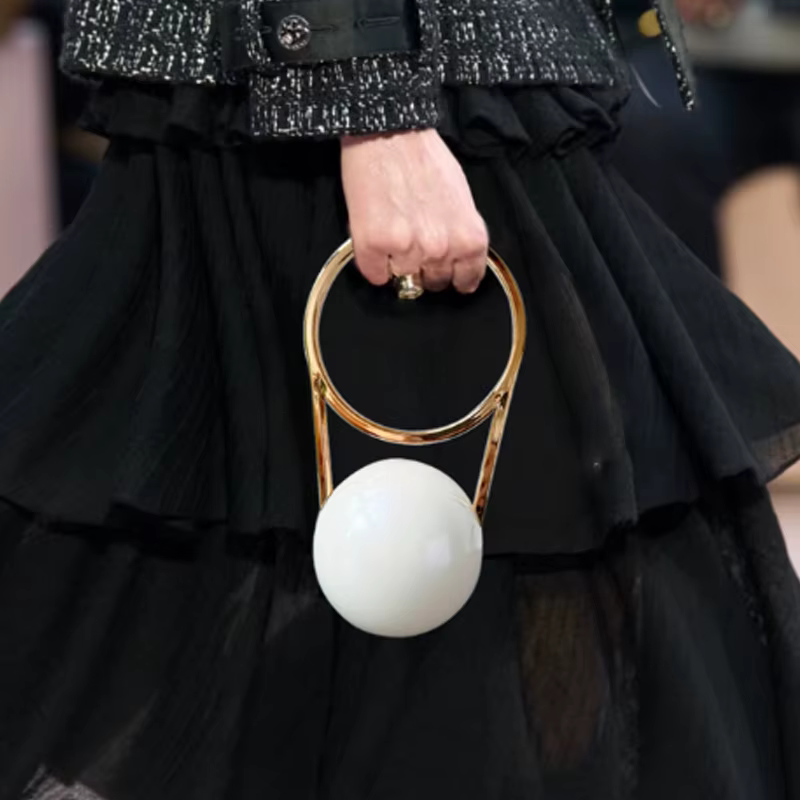 Mode mariée perle blanc rond métal or femmes luxe soirée Banquet pochette de mariage sac à main fête bandoulière jour