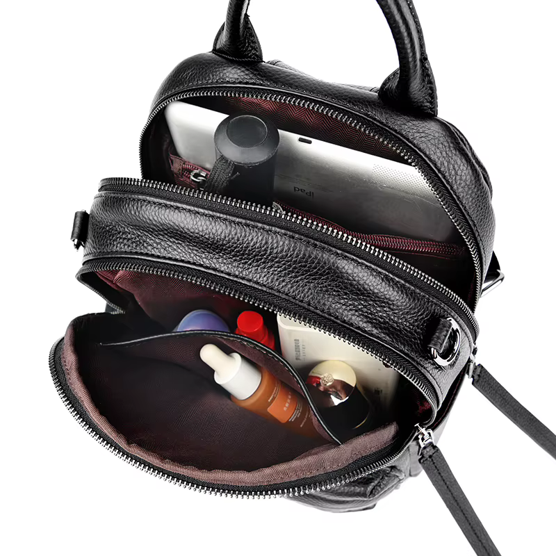 Sac à dos en cuir de vachette tendance