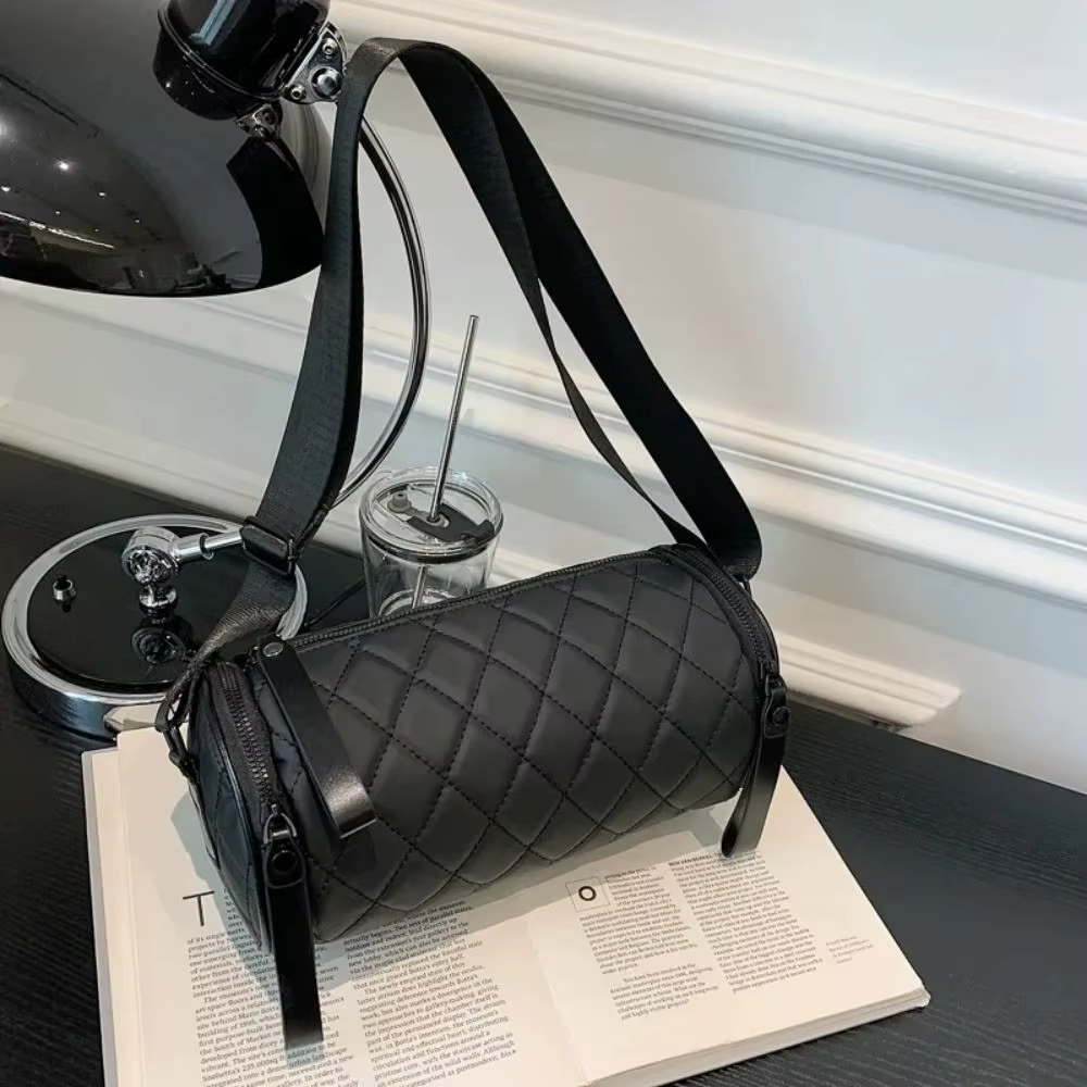 Sac Cylindrique Simple Couleur Unie